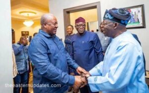 Tinubu da Mahama a wata ganawa