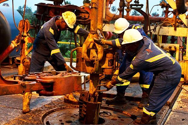 Oil drillers at work