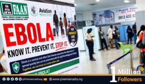 Ebola Awareness Poster in Airport Clinic