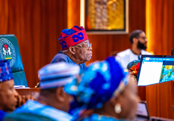 Elderly Official in Nigerian Cabinet Meeting