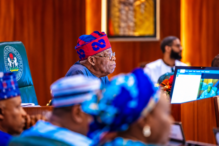 Elderly Official in Nigerian Cabinet Meeting
